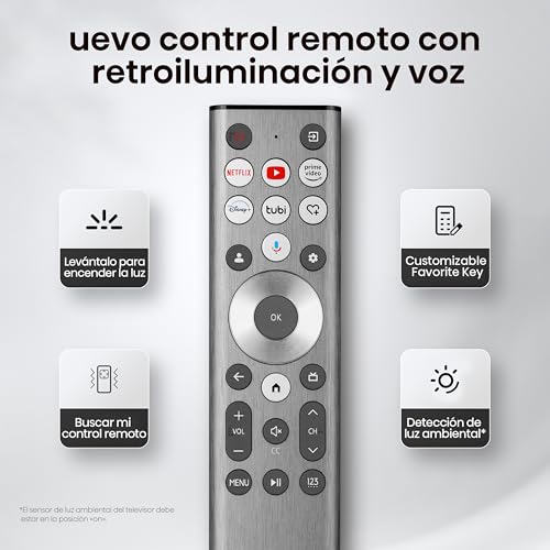 Hisense Television U8QG (Modelo 2025) Pantalla 55 Pulgadas,Mini-LED Pro Smart Google TV UHD 4K,Control Remoto por Voz con Alexa,Modo de Juego Ultra de 165 Hz,Hi-View AI Engine Pro