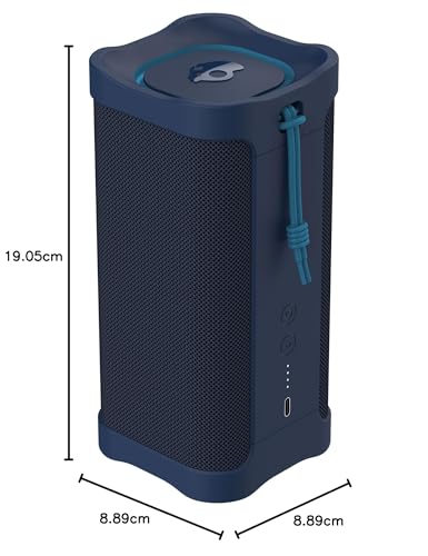Skullcandy Terrain XL - Altavoz inalámbrico Bluetooth IPX7 Impermeable con radiadores pasivos duales Personalizados, batería de 18 Horas, muñequera de Nailon y estéreo inalámbrico Verdadero