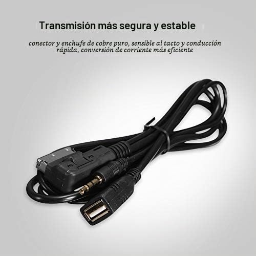 Cable Auxiliar USB Keenso 3.5 mm Adaptador de Audio para Automóviles