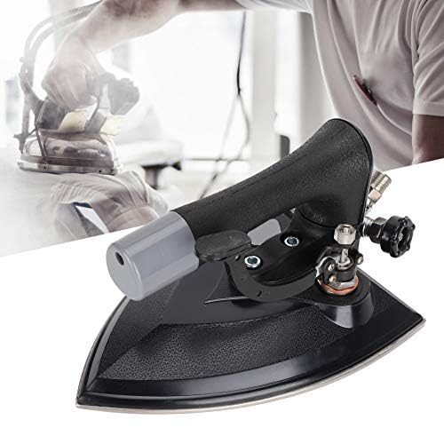 KUIDAMOS Plancha de Vapor Industrial, Prensa Completa para Tintorería y Tienda de Ropa, Fábrica y Caldera, Suela de Cerámica Antiadherente Negra
