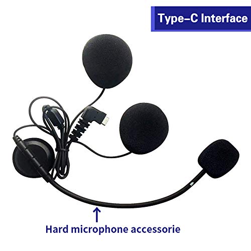 Yaconob - Auriculares Bluetooth para motocicleta BT-S3 tipo C, Hard Microphone