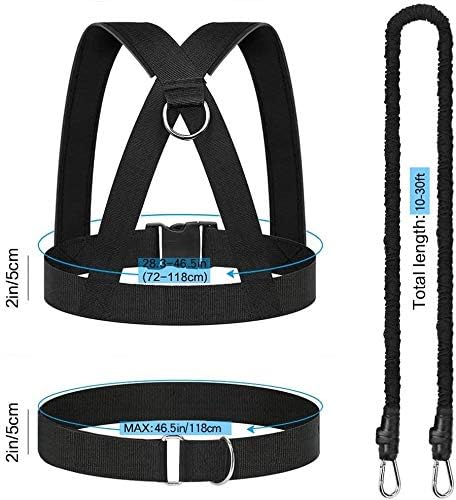 Cuerda de Entrenamiento YNXing Negro de Resistencia Explosiva para Mejorar Velocidad y Fuerza