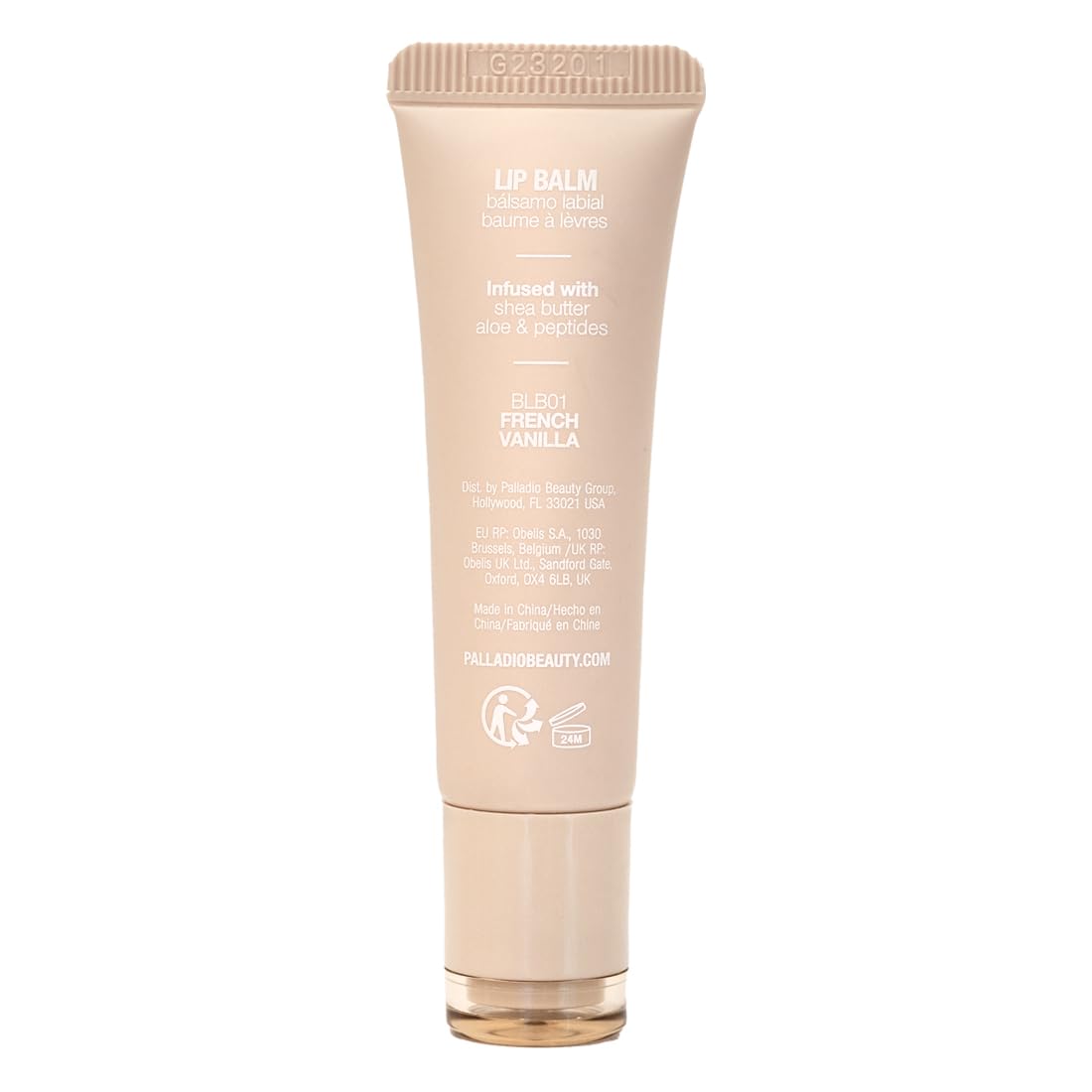 Palladio Butter Balm - Bálsamo Labial Hidratante con Tinte Transparente, Aloe, Péptidos, Manteca de Karité y Fórmula Vegana para Hidratación Instantánea, French Vanilla