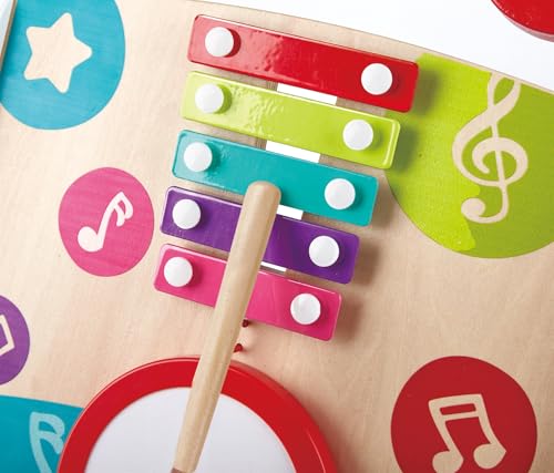 Juguete de Empujar (Arrastre) Caminador de Madera Musical Para Bebes y Niños : Desarrollo Motor y Diversión para Niños Pequeños. E0383
