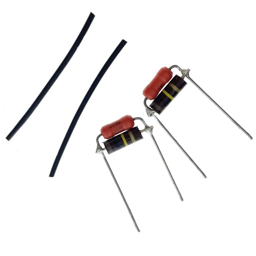 Kit de circuito de purga agudos de volumen para guitarra eléctrica, 2 unidades, condensador de tapa de guitarra SBE con resistencia Allen Bradley