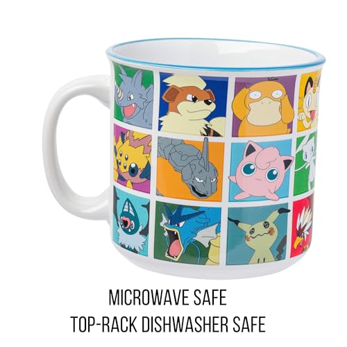 Taza de Cerámica Silver Buffalo Pokemon Pikachu Snorlax Charmander Squirtle y Más para Adultos