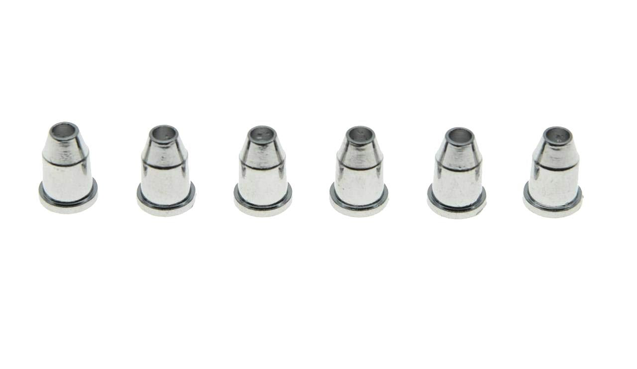 kaish 6 x cromado Guitar String a través de cuerpo férula 1/10,2 cm (6.35 mm) para cuerdas de guitarra Telecaster
