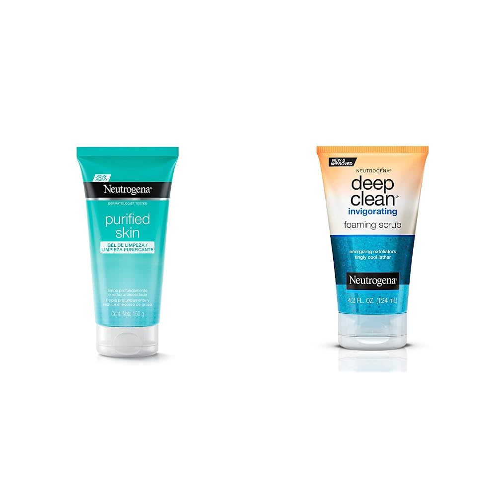 Gel Limpiador Facial Neutrogena Purified Skin Ácido glicólico 150 g + Exfoliante Facial Deep Clean Energizante 124 ml