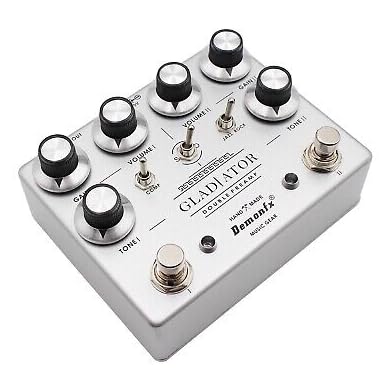 Demon Fx DemonFx Gladiator Pedal de guitarra eléctrica de doble preamplificador