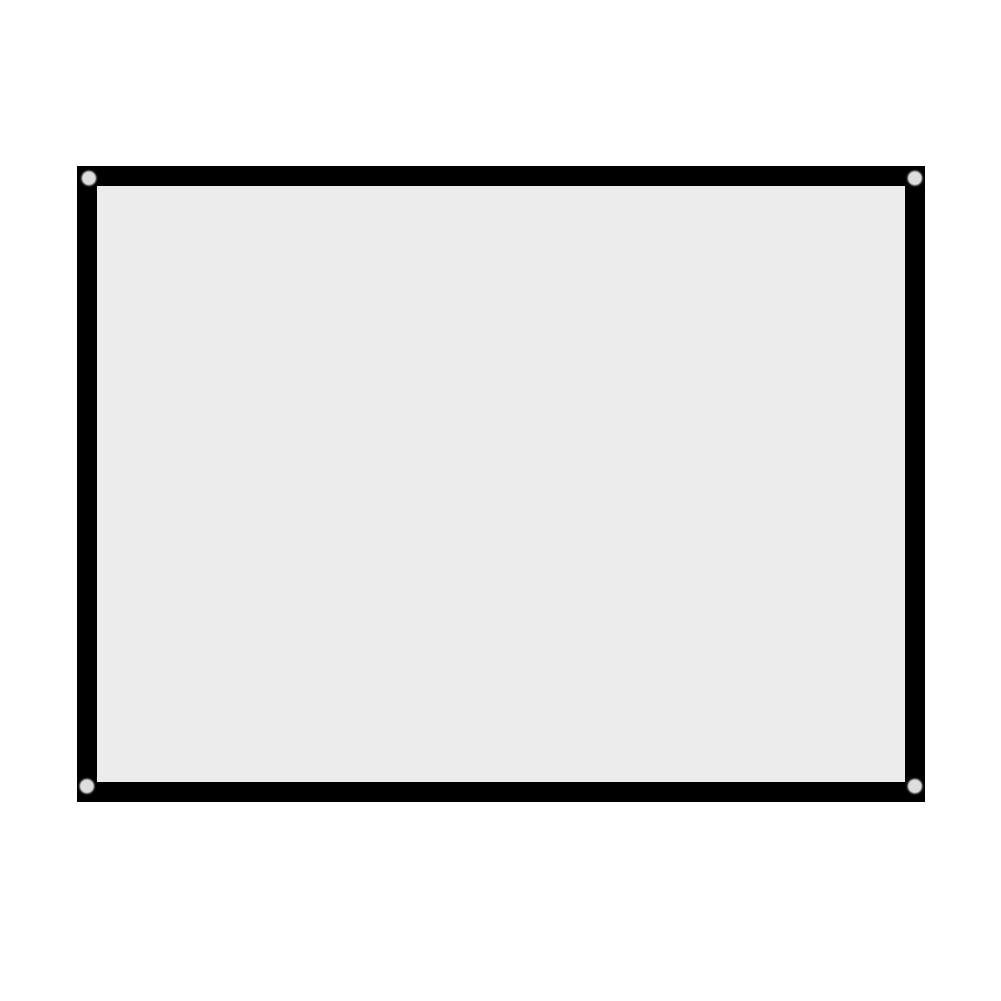 Zopsc Pantalla de portátil Pantalla de proyección de Cortina de de 60-100 Pulgadas portátil Plegable sin Pliegue en 4: 3, para películas(84 Pulgadas)