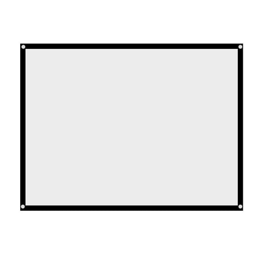 S erounder Pantalla de portátil de 60-100 Pulgadas, Pantalla de proyección de poliéster sin Arrugas HD 4: 3 Plegable con ángulo de visión Visual para Cine en Interiores y