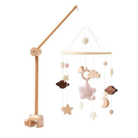 Lindo móvil para cuna – Decoración neutra de género con accesorio para colgar