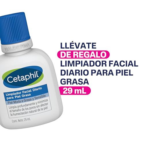 Kit Cetaphil para Piel Mixta a Grasa Optimal Hydration Water Gel Restaurador 48g + Regalo Limpiador Facial Diario Para Piel Grasa 29ml Recomendado por Dermatólogos para Piel Sensible.