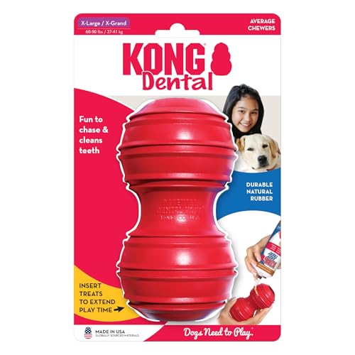Kong Dental Juguete para los Dientes del Perro, Extragrande, Rojo