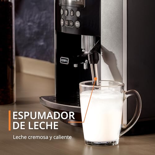 KRUPS Espresseria Súper Automática Quattro Force Arábica, lleva la esencia del espresso directamente a tu taza, con diseño compacto y molino integrado, capacidad 1.7L, EA8178MX