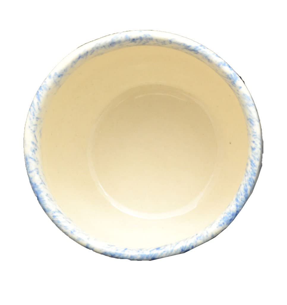 ETROVES Jabonera de cerámica de 4 pulgadas para afeitar, taza de afeitar para hombre, crema de afeitar y jabón, taza de afeitar para afeitarse en húmedo (blanco azul)