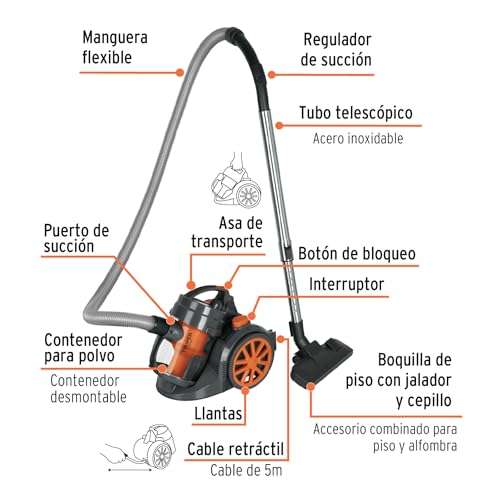 Aspiradora Truper ASD-180 Potente Rojo de 1.8 L doméstica