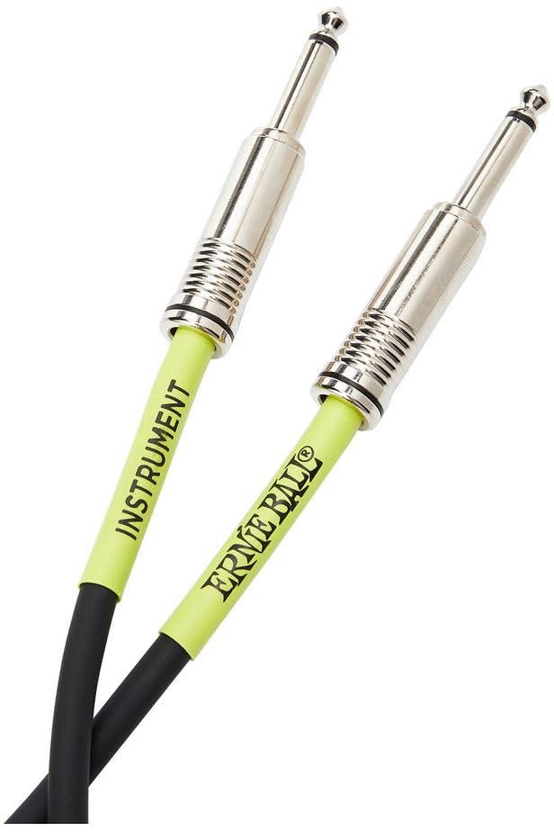 Ernie Ball - Cable para instrumentos, recto/recto, 3 m, color negro