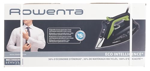 Plancha de Vapor Rowenta Negro Verde Eco Intelligence 2500 W Distribución Óptima