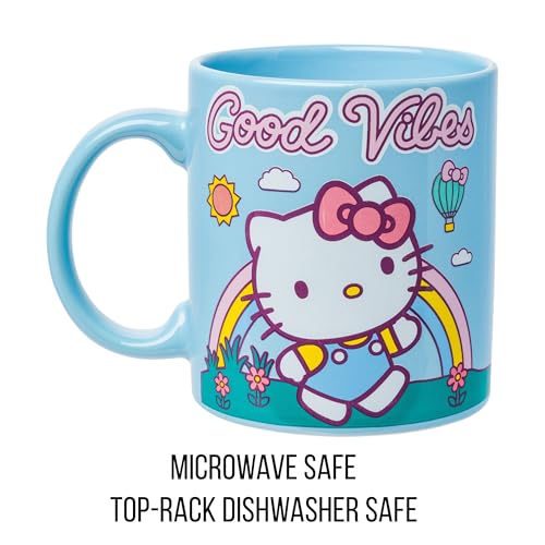 Taza de Cerámica Silver Buffalo Hello Kitty Good Vibes 20 Onzas