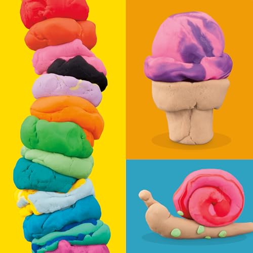 Súper Pack de Colores Play-Doh en Surtido Variado para Manualidades Infantiles 22 Latas de 57 y 113 Gramos para Juguetes Preescolares