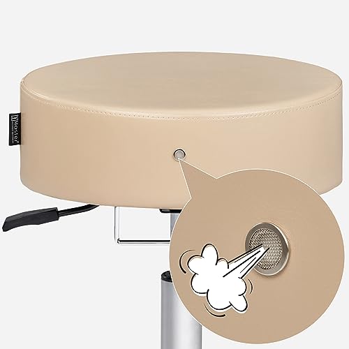 Taburete Rodante Master Massage Deluxe Crema Asiento Más Grande Ruedas Mejoradas