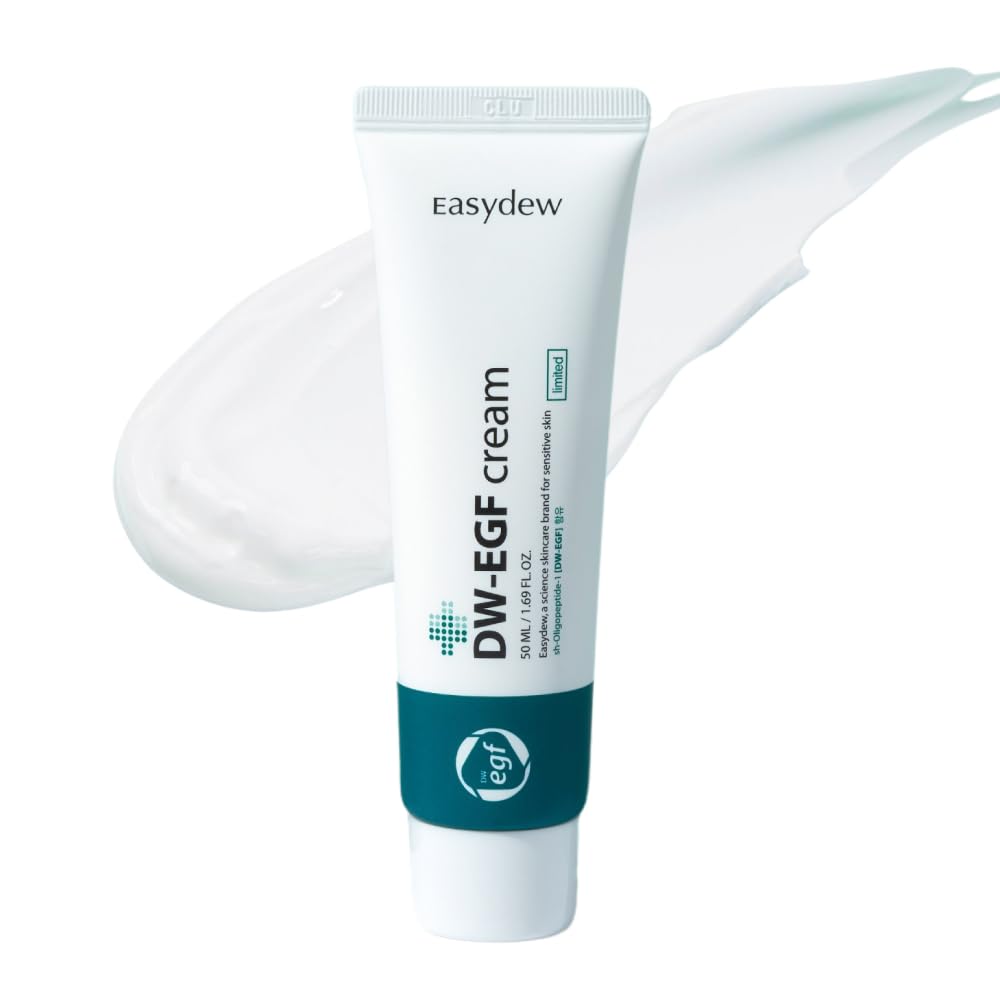 EASYDEW DW-EGF Cream Limited 2.4 oz - Anti-Aging Moisturizer with Human Epidermal Growth Factor & Hyaluronic Acid Collagen to Rejuvenate & Regenerate Cells,Softer Skin, Light weight Refreshing Cream