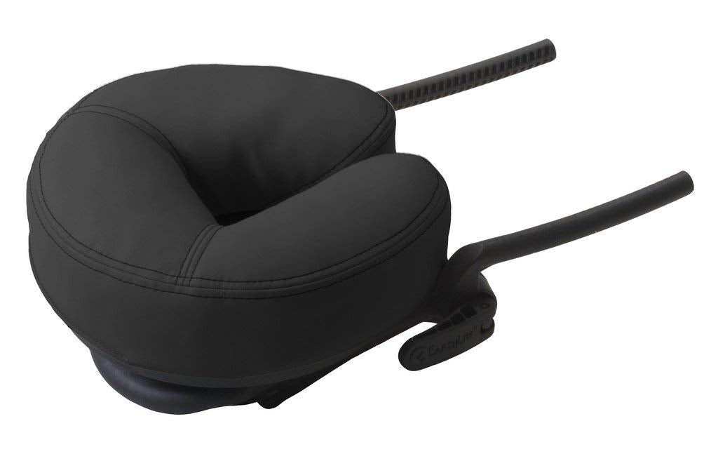 Mesa de Masaje Ajustable Earthlite Negro con Plataforma Reposacabezas y Almohada Facial