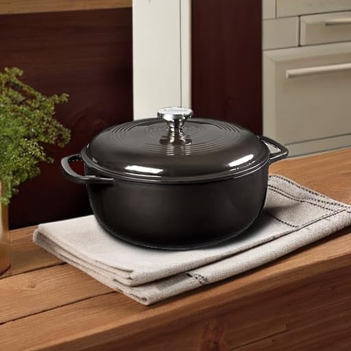 Horno holandés Lodge Color, Cromo(Midnight chrome), 6 qt, 1