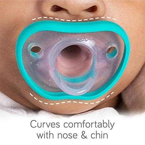 Chupón de Silicón, Nanobébé de una Sola Pieza de 0 a 3 meses 2 pack Color Verde