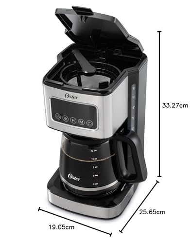 Cafetera de Goteo Programable Oster Negra con Pantalla Táctil
