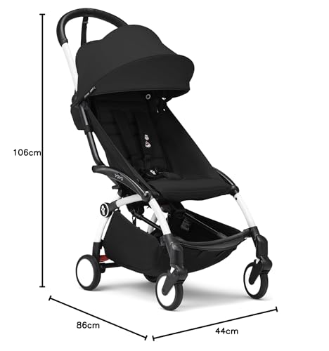 Carriola Stokke YOYO Blanca con Paquete de Color Negro YOYO 6+