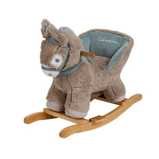 Mecedor de Peluche Carestino Gris Burro