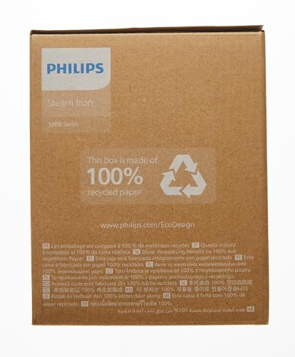 Plancha de Vapor Philips Azul Serie 3000 con 2400 W y Cerámica