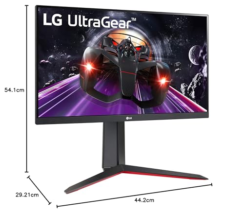 LG 24GN650-B 24” Ultragear Full HD (1920 x 1080) IPS Display Gaming Monitor with 144Hz Refresh Rate with 1ms (GtG) AMD FreeSync Premium and Tilt/Height/Pivot Adjustable Stand, Black