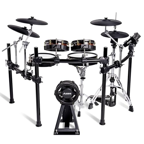 Alesis Strata Core - Kit de Batería Electrónica con Pantalla Táctil, Platillos de Triple Zona, Hi-Hat Magnético Activo y Parches de Malla de Doble Zona