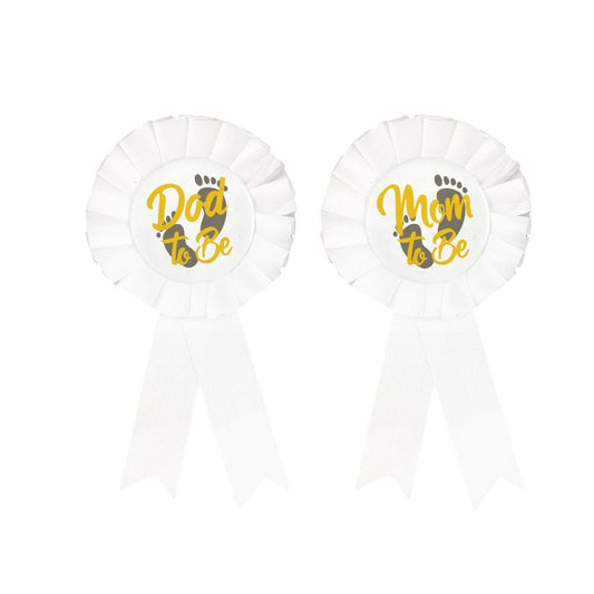 HAPPYLAND - Decoración para baby shower, diseño de papá para ser y mamá para ser hojalata – Botón de baby shower, regalo para papá nuevo regalo para el género de fiesta, Sin gemas.
