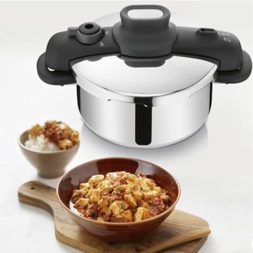 Olla de Presión T-fal Acero Inoxidable Compact Easy 4 Litros con 5 Sistemas de Seguridad