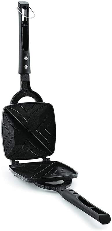 Tostador de Sándwich Hierro Antiadhesente Negro para Botanas