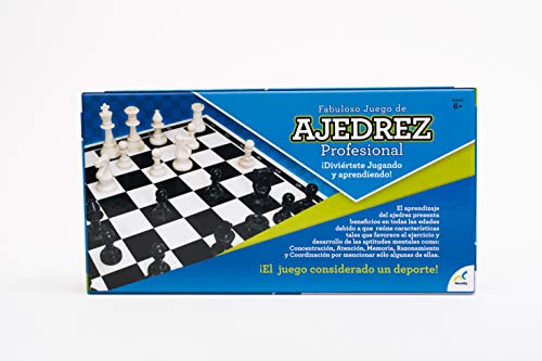 Juego de Mesa Ajedrez Profesional Novelty Corp en Blanco para Mejora de Agilidad Mental