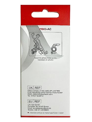 Grefay Soporte Movil Bicicleta, Soporte Universal Manillar Motocicleta para 3.5"-6.5" Smartphones con Rotación 360°