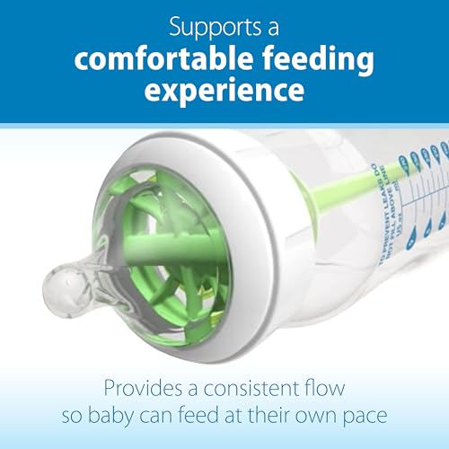 Biberón Dr. Brown's de Silicona Flujo Medio Rápido Natural Flow Nivel 3 Cuello Ancho 6 Meses+ 100% Silicona 6 Unidades