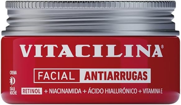 Vitacilina Facial Antiarrugas Piel Madura Pack 2 piezas Retinol Ácido Hialurónico 100g