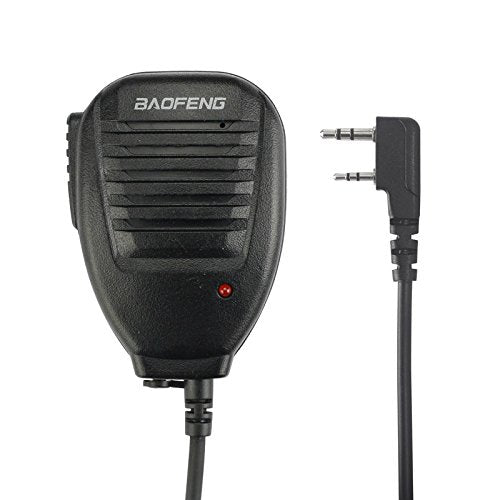 BAOFENG - Micrófono para altavoz BAOFENG UV-5R 5RA 5RB 5RC 5RD 5RE 5REPLUS 3R+ 5R EX, 5RX3, negro