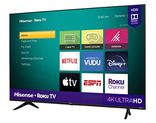 Hisense Televisión 2020 4K SmartTV Led con Sistema Roku, Compatible con Google Assistant y Alexa, Motion Rate 120, HDR10, DTS Studio Sound (50R6E3/ 50pulgadas)(Reacondicionado)