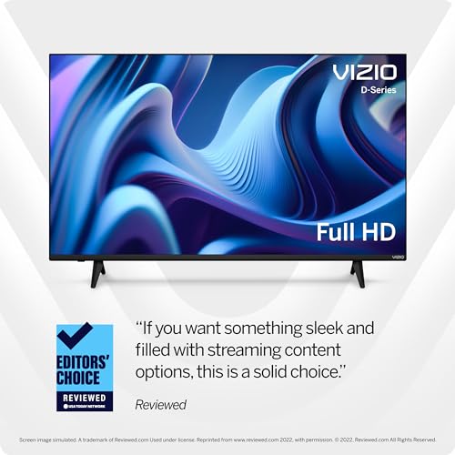 Smart TV VIZIO D-Series 24 Pulgadas Full HD 1080p con AirPlay y Chromecast Integrados, Compatible con Alexa, Modelo 2022