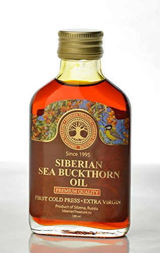 Siberian Sea Buckthorn Oil 100 Ml, Premium Quality, Extra Virgin, First Cold Press - 3.4 Fl Oz