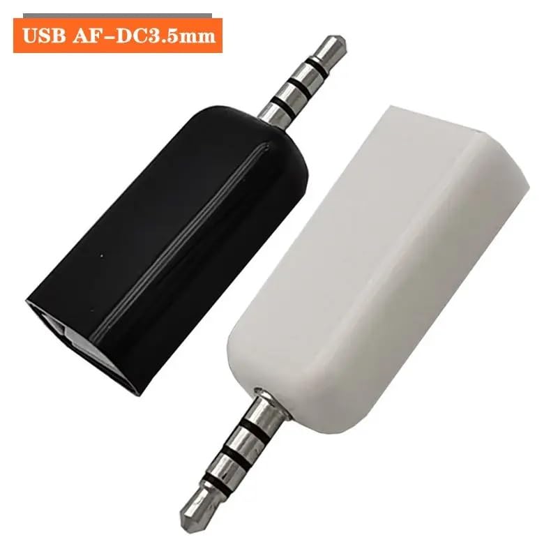 Adaptadores de Audio AUX a USB A ThtRht Negro Paquete de 2 para Coche