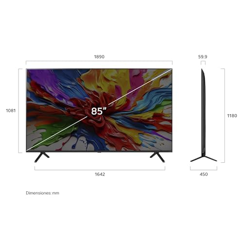 LG Pantalla 85 Pulgadas QNED EVO AI QNED92 4K Smart TV webOS 2025 85QNED92ASA |Sistema Operativo webOS|Identificación de Voz AI |120Hz|Dynamic QNED Color|Dolby Atmos & Dolby Vision Channels