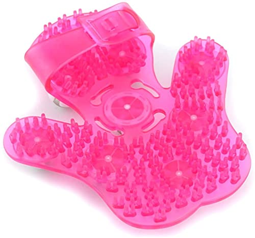 Kioer Deep Tissue Massage Roller Glove for Neck, Chest, Foot, Hamstrings, Thighs, and Full Body Care 9 360-degree-roller Metal Ball Beauty Care(Pink) (Pink)